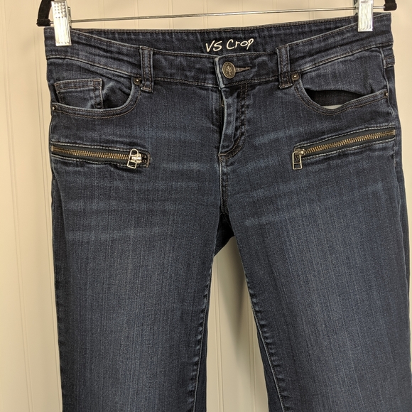 VICTORIA'S SECRET Zip Detail Ankle Crop Jeans Sz 8 - Picture 5 of 13